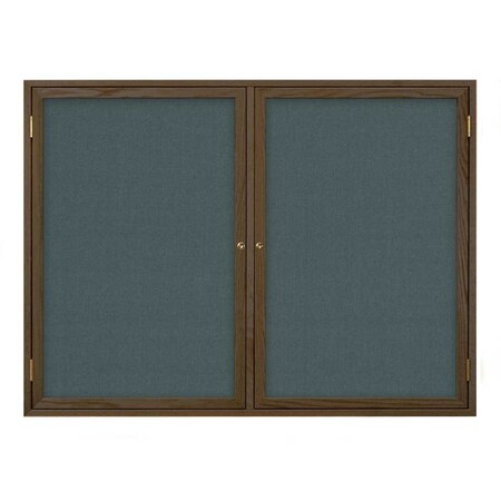 United Visual Products Open Faced Traditional Rounded Corkboard UV643ARC-SATIN-BLACK